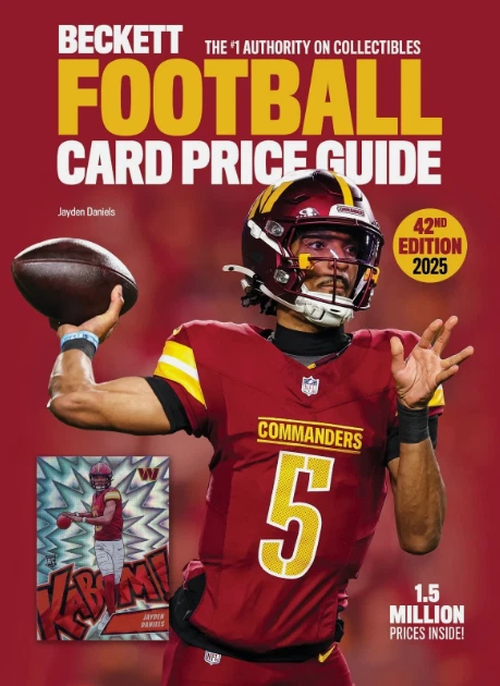 New 2025 Beckett Football Card Annual Price Guide 42nd Edition, Jayden Daniels
