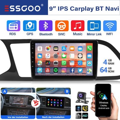 Für Seat Leon 5F1 5F5 2012-2019 Autoradio Android 14 Carplay GPS Navi 4+64G KAM