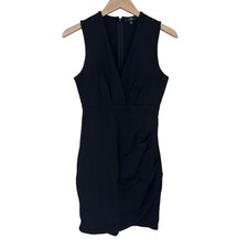 Lulus Black Surplice Sleeveless Mini Dress Sz S