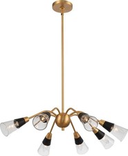 Classic Mid-Century Ponti 8 Light Chandelier
