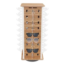 4-Sided Sunglasses Display Rack 36*66cm Eyeglass Organizer Holder 360° Rotating