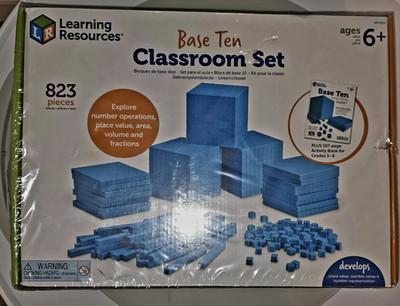 Learning Resources Base Ten Classroom Set 823 Pieces Ages 6+ LER0932
