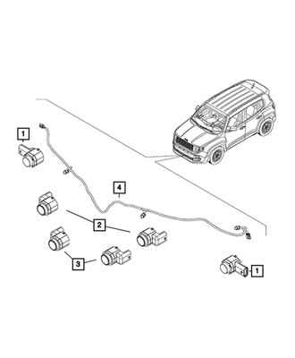 Genuine Mopar Park Assist Sensor 68438907AA