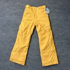 Columbia Kids Waterproof Snow Pants Yellow Size Medium 10/12 