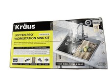 KRAUS Loften 25 in Drop In Undermount Single Bowl 18 Gauge Stainless Sink