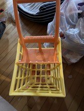 Vintage 1970s Tuff Stuff Shopping Cart - Orange and Yellow - Great 