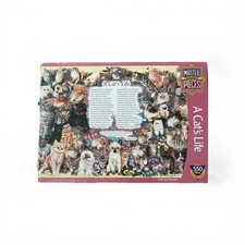 Vintage UNOPENED A Cat's Life Puzzle 550 Pieces Complete by MasterPieces