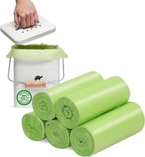 Sustainable 15L Trash Bags - 100 Count Biodegradable for Kitchen & Office