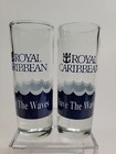 Set Of Two Royal Caribbean Cruise Line 4"  2.5oz. Shot Glass "Save The Waves" — photo 1