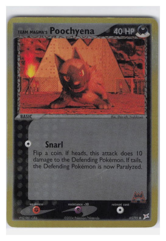 Team Magma's Poochyena - Reverse Holo Common Team Magma vs Team Aqua 65/95 NM
