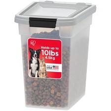 Airtight Dog Food Storage Container - 10 lbs Capacity in Gray - 12.75 Quarts