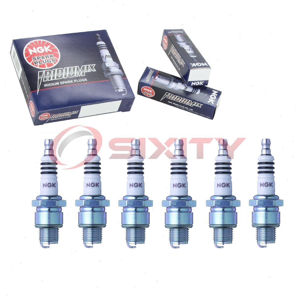 6 pcs NGK Iridium IX Spark Plugs for 1958-1959 Aston Martin DBD 3.0L L6 - mb