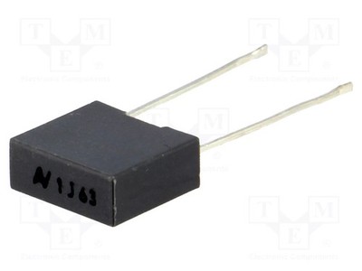 Kondensator: Polyester 1uF 7,5mm R66 10x4x9mm 40VAC 63VDC ±5%