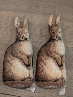 1987 Arnold Print The Toy Works Rabbit Pillow Rabbit Pillow Set Of 2 Basket