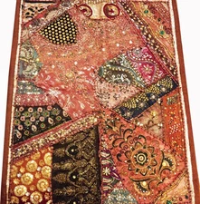 35' Dinning Room Wall Covering Tapestry Wall Hanging Patchwork Art Embroidery