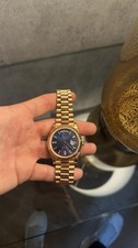 Men’s watch  40mm 6827 rose Gold Bracelet  Blue Diamond Dial Fluted Bezel