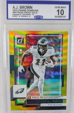 2022 Panini Donruss Press Proof Gold A.J. Brown - Graded CCG 10 , #68