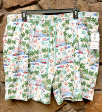 CARIBBEAN Mens Printed Swim Trunks Shorts BIG TALL 3XB,3XT,4XB NWT 69