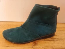 NEW ARCHE TEAL BLUE SUEDE COMFORT ANKLE BOOTS SIZE 6