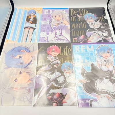 Re Zero Memory Snow Sega UFO Catcher Prize A4 Clear File Folder 6 Piece Set
