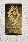 Scottsdale 1/100 oz .9999 Gold Bar - Dragon Gold Bullion Bar