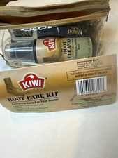 KIWI Boot Care Kit: Cleaner  Protector, Brush, Eraser, Cloth, Zip Case A395