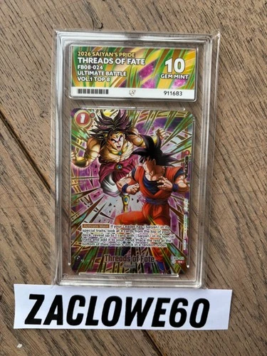 Dragon Ball Z Threads of Fate Top 8 Promo FB08-024 Fusion world Ace 10 Perfect