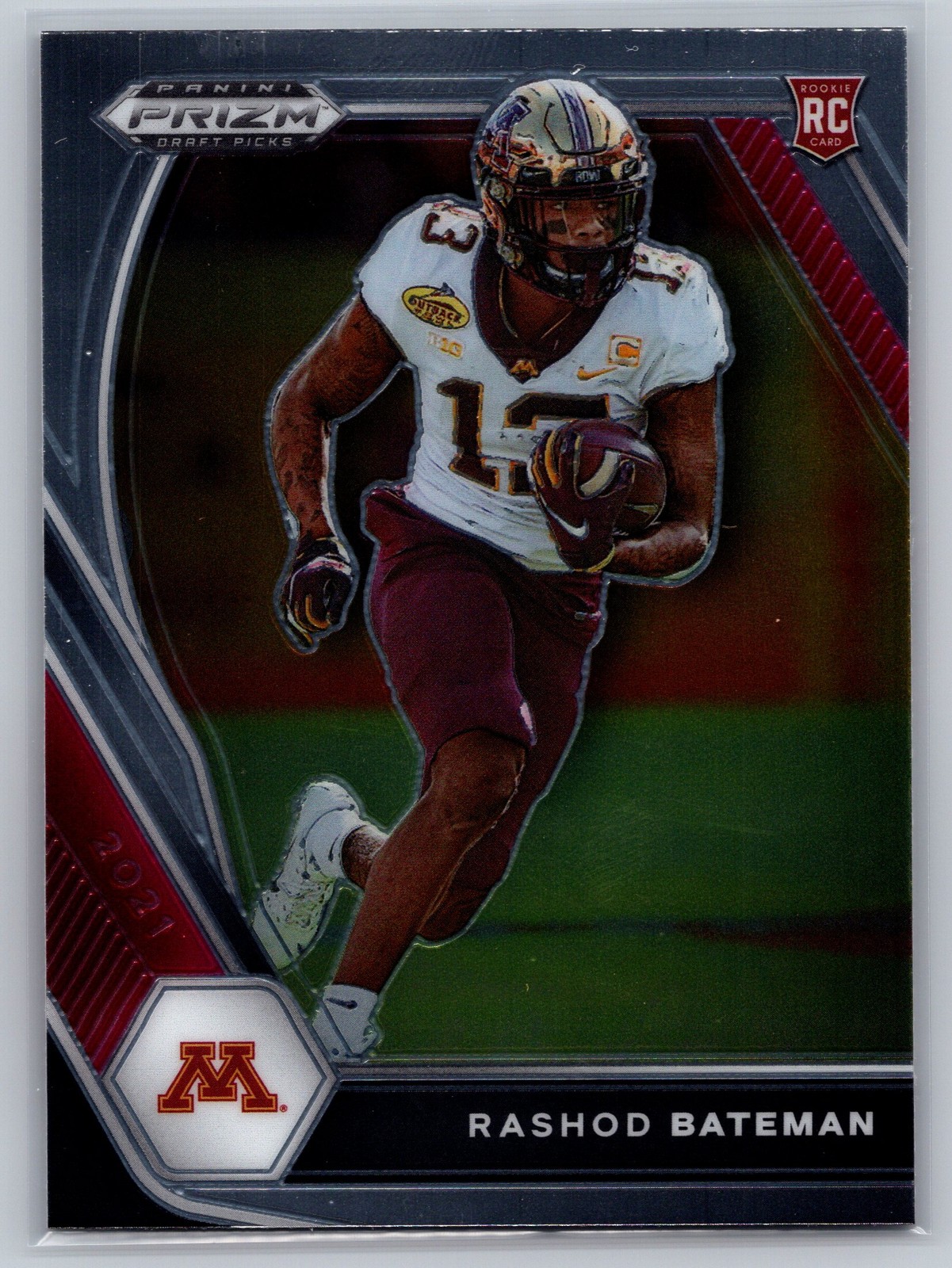 2021 Panini Prizm Draft Picks Collegiate #116 Rashod Bateman