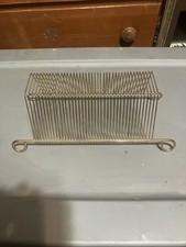 Vintage Gold Tone Wire Record Rack 40 Slot 45 RPM Holder