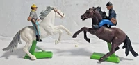 VINTAGE 1970s BRITAINS DEETAIL USCW CAVALRY UNION & CONFEDERATE X2 PLASTIC