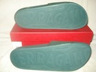 100% AUTHENTIC NEW MEN FERRAGAMO GROOVE 9 GREEN SLIDE LEATHER SANDALS US 9 D — photo 7