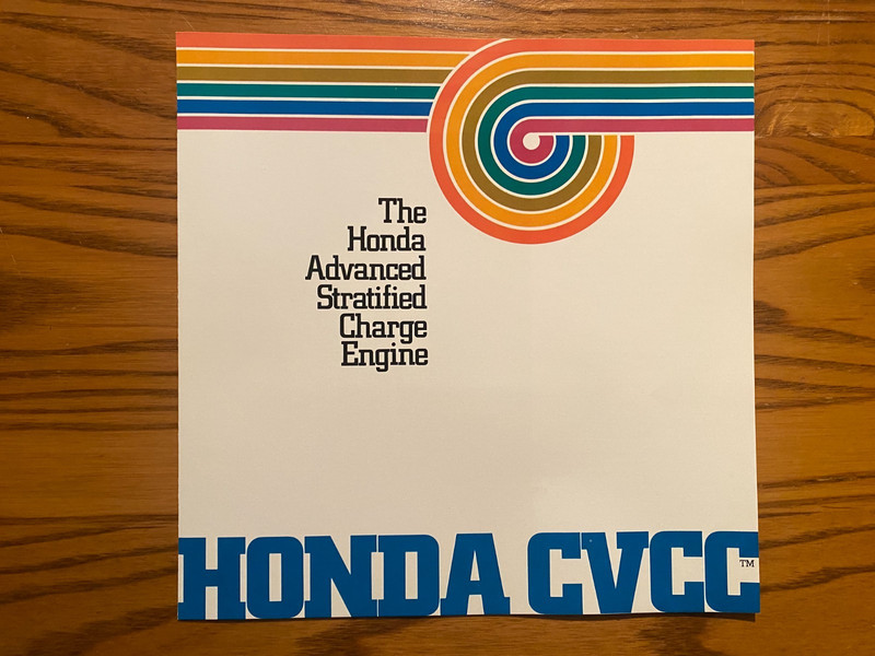 1974 Honda CVCC Sales Brochure - "The Honda Advanced Stratified Charge Engine"
