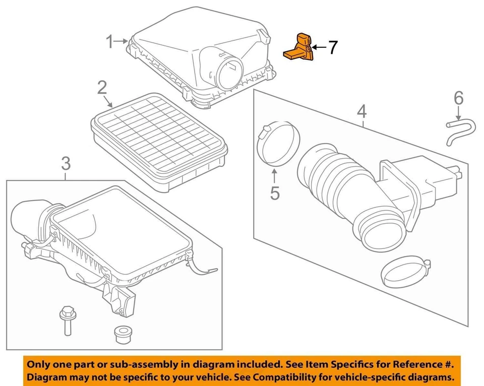 Used Fuel Injection Air Flow Meter fits: 2012 Toyota Sequoia 2.7L 4 cylinder 2TR - Image 3 of 4