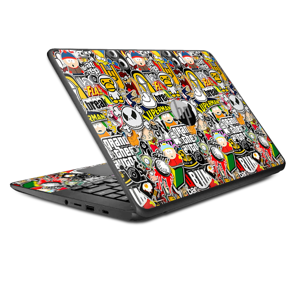 MightySkins Vinyl Decal Skin For HP Chromebook X360 14 (2020) - Great Wave Of Kanagawa Design - View #8