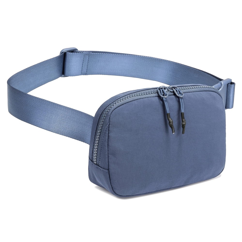 Small Belt Bag for Women Crossbody Nylon Fanny Pack with 2 Zipper Everywhere ...