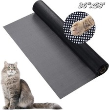 Thicken 36'' x 50' Charcoal Pet Screen Mesh Window Screen Replacement Repair Kit