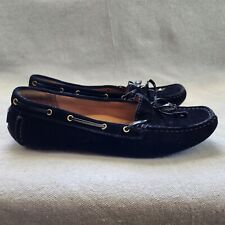 Clarks Artisan Shoes Womens 8 M Black Suede Leather Loafer Moc Slip On Comfort