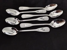 6 Quality Heavy Fancy Demitasse Spoons Coffee Spoon Stainless Steel Gift 