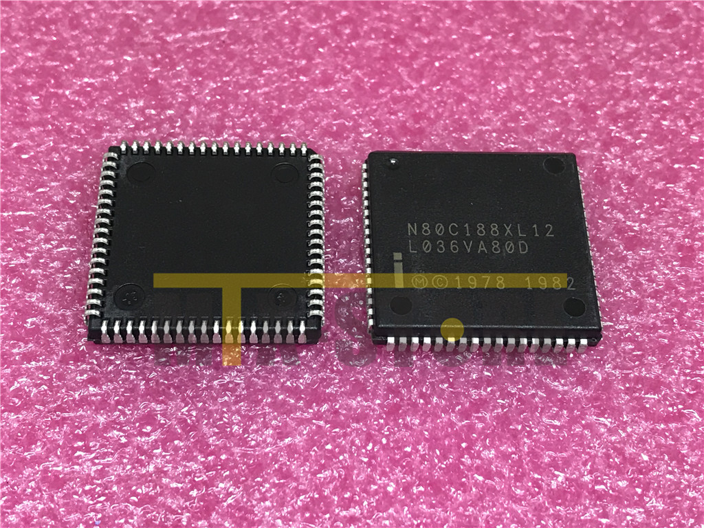 Microprocesseur Intel N80c188xl12 Neuf - 16 Bits, 12.5 MHz, Boîtier PLCC 68 Broches