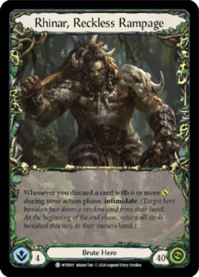 RHINAR, RECKLESS RAMPAGE / HARMONIZED KODACHI NM! *WELCOME TO RATHE (UNLIMITED)*