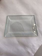 20 pack 4x 3 1/4 Inch Trapezoid Clear Beveled Glass Flat on back