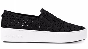 black platform slip on sneakers