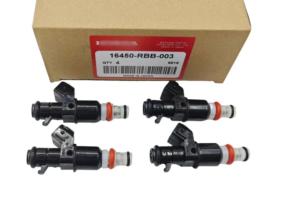 Nuevos inyectores de combustible 4 piezas 16450-RBB-003 para Civic Si RSX TYPE-S CSX 2,0 L TSX 2,4 L Foto 2 de 4