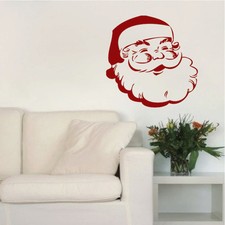Santa Face Wall Decal Christmas Window Stickers Christmas Decorations, h53
