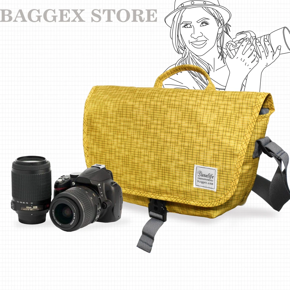 时尚相机单肩包,适用于数码单反相机,1 个标准镜头照片软壳 — 第 4/4 张图片