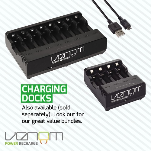 Venom Rechargeable AAA Batteries - High Capacity 800mAh 1.2V NiMH - Pack of 24 - Picture 4 of 11