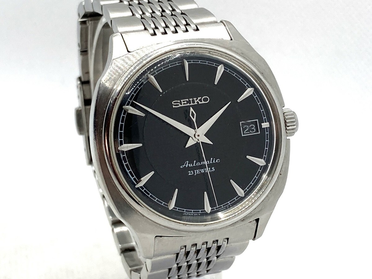 Auth SEIKO Mechanical Automatic Men's Wristwatch Black Dial Auth SEIKO Mechanical Automatic Men's Wristwatch Black Dial