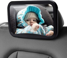 Amazon Basics Safety Car Seat Mirror for Rear Facing Infant with Wide Crystal Cl