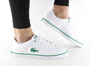 lacoste womens white leather trainers