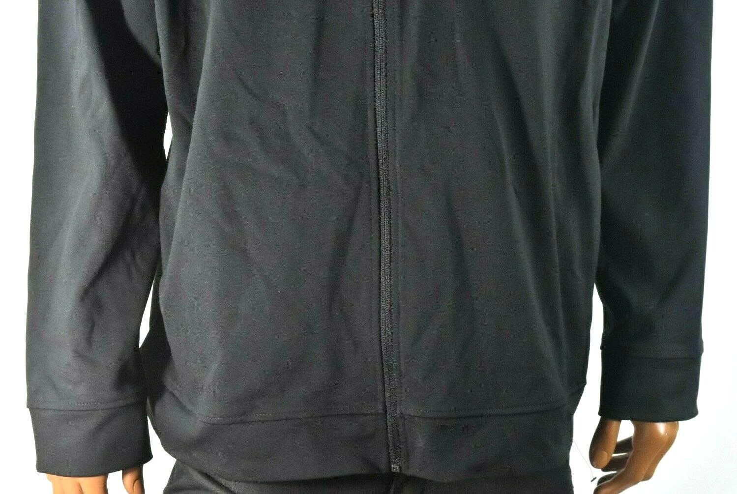 Alfani Mens Jacket New 2XL Black Full Zip Collared Pocket Casual Light